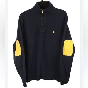 IZOD 1/4 Zip Logo Elbow Patch XL Sweater.